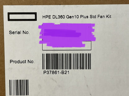 HPE ProLiant DL360 DL365 DL36X Gen10 Plus Standard Fan Kit Contains 2 Fan Module