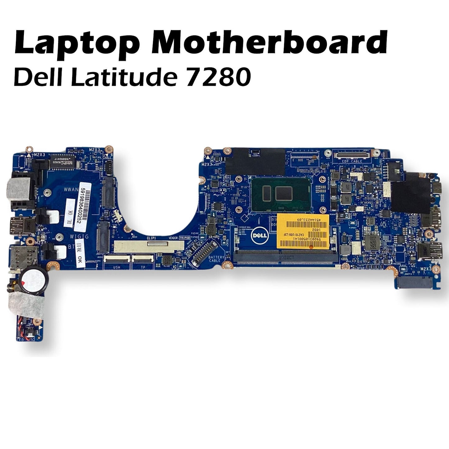 Genuine Dell Latitude 7280 Motherboard Intel i5 7300U 3.5GHZ LA-E121P WRNHJ