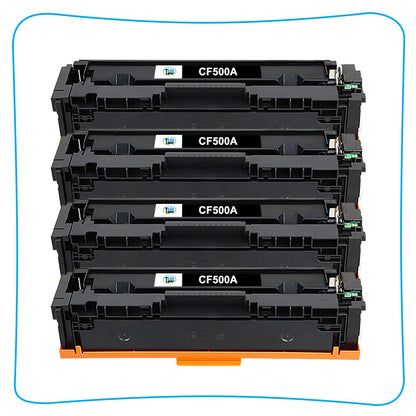 4 Black Toner Compatible with HP CF500A 202A LaserJet Pro M254dw M281cdw FDW MFP
