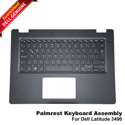 Dell Latitude 3490 Spanish Latin American Keyboard Palmrest 81-keys 599G2