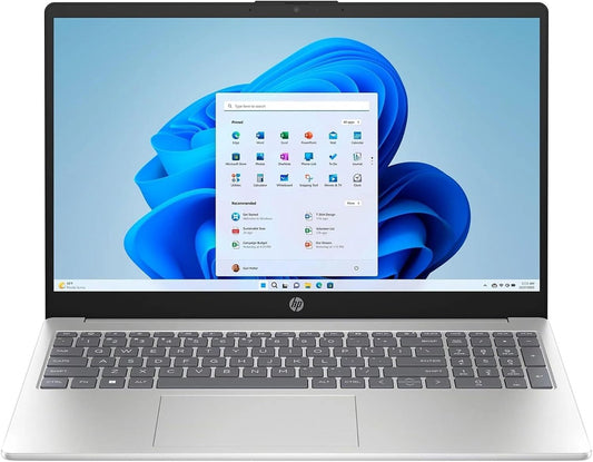 HP 15 Laptop 15.6" HD Pentium Quad-Core N200 4GB 128GB UFS Webcam Win 11 Silver