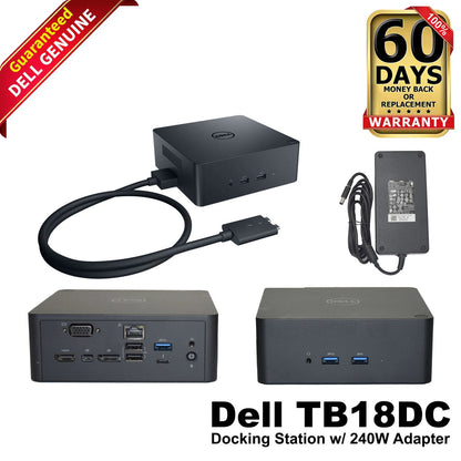 Dell Precision USB-C Thunderbolt Docking Station W/ 240W AC Adapter K16A TB18DC