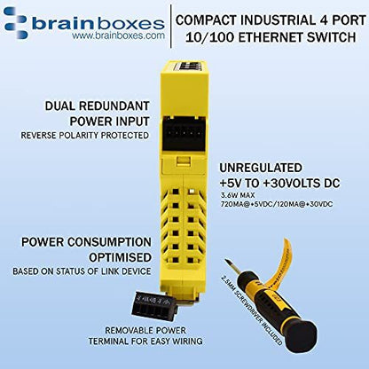 Brainboxes SW-504 EBA Brain|SW-504 R Network Commercial