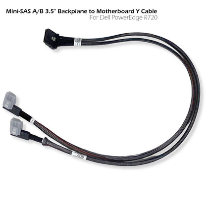 Dell PowerEdge R720 LFF HDD Mini-SAS A-B to Mobo Y Cable 17in-25in MX3P7 (NOT FOR HOME PC)
