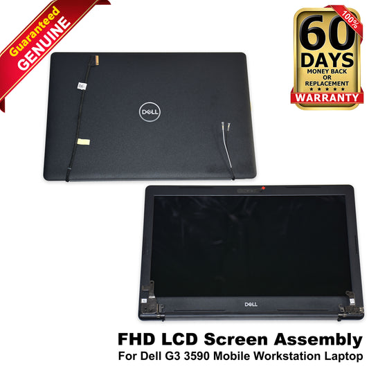 Dell G3 15 3590 15.6" FHD 1920 x 1080 Matte LCD Display Assembly 5F3J1 - Black
