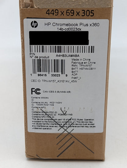 HP Chromebook Plus x360 14b-cd0023dx 14" Intel Core i3-N305 8GB DDR5 256GB SSD