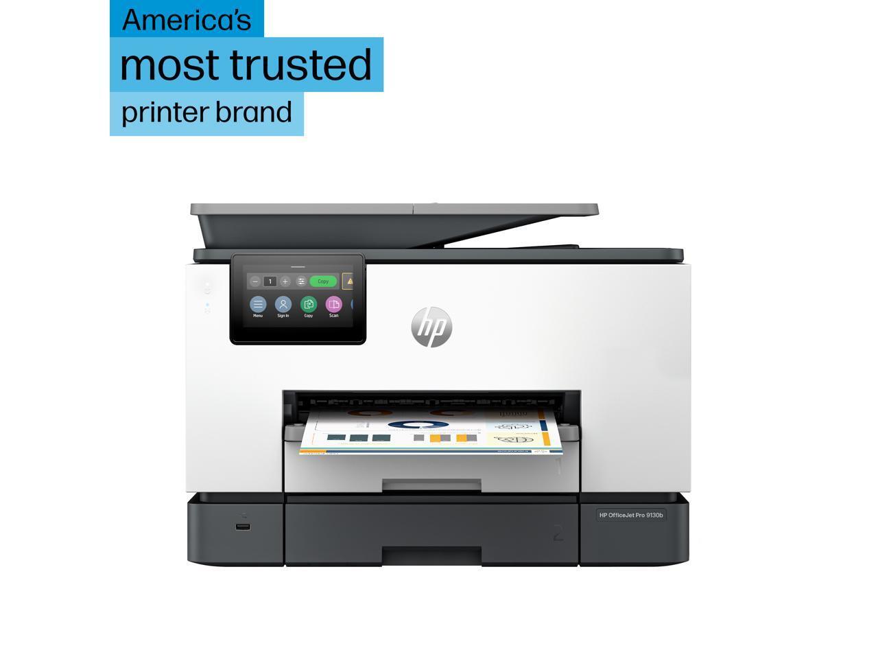 HP Officejet Pro 9130b Wired & Wireless Inkjet Multifunction Printer - Color