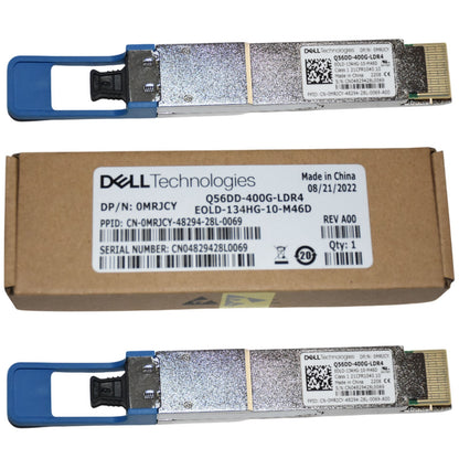 Lot of 2 Dell Q56DD-400G-LDR4 400G QSFP-DD 1310nm 10km MPO SMF Transceiver MRJCY