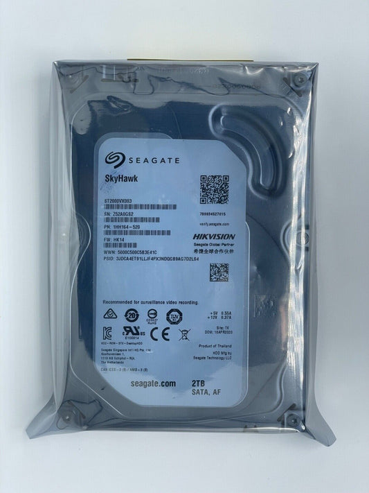Seagate SkyHawk ST2000VX003 2TB 3.5" SATA 5900RPM Video Recording Internal HDD