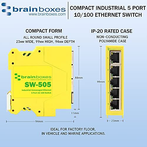 Brainboxes SW-505 CH Brain|SW-505 R Network Commercial