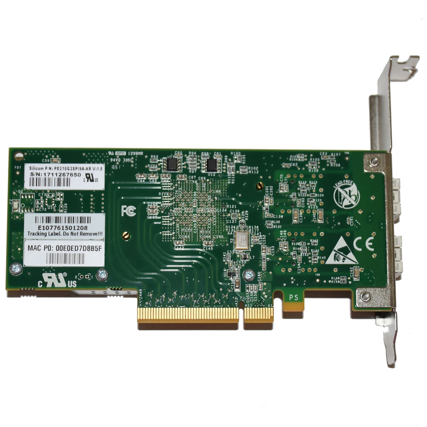 Lot of 4 Dell PE210G2SPI9A-XR 10GbE SFP+ Dual-Port Network Adapters T6CG9