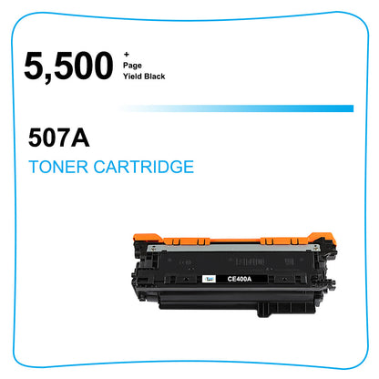 2x CE400A Black Toner Compatible With HP 507A LaserJet 500 Color M551dn M570dw