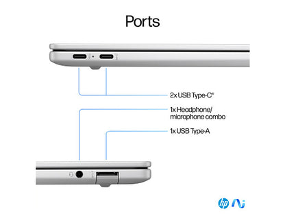 HP OmniBook X Laptop Computer 14" 2.2K Touch Screen Snapdragon X Elite 16 GB