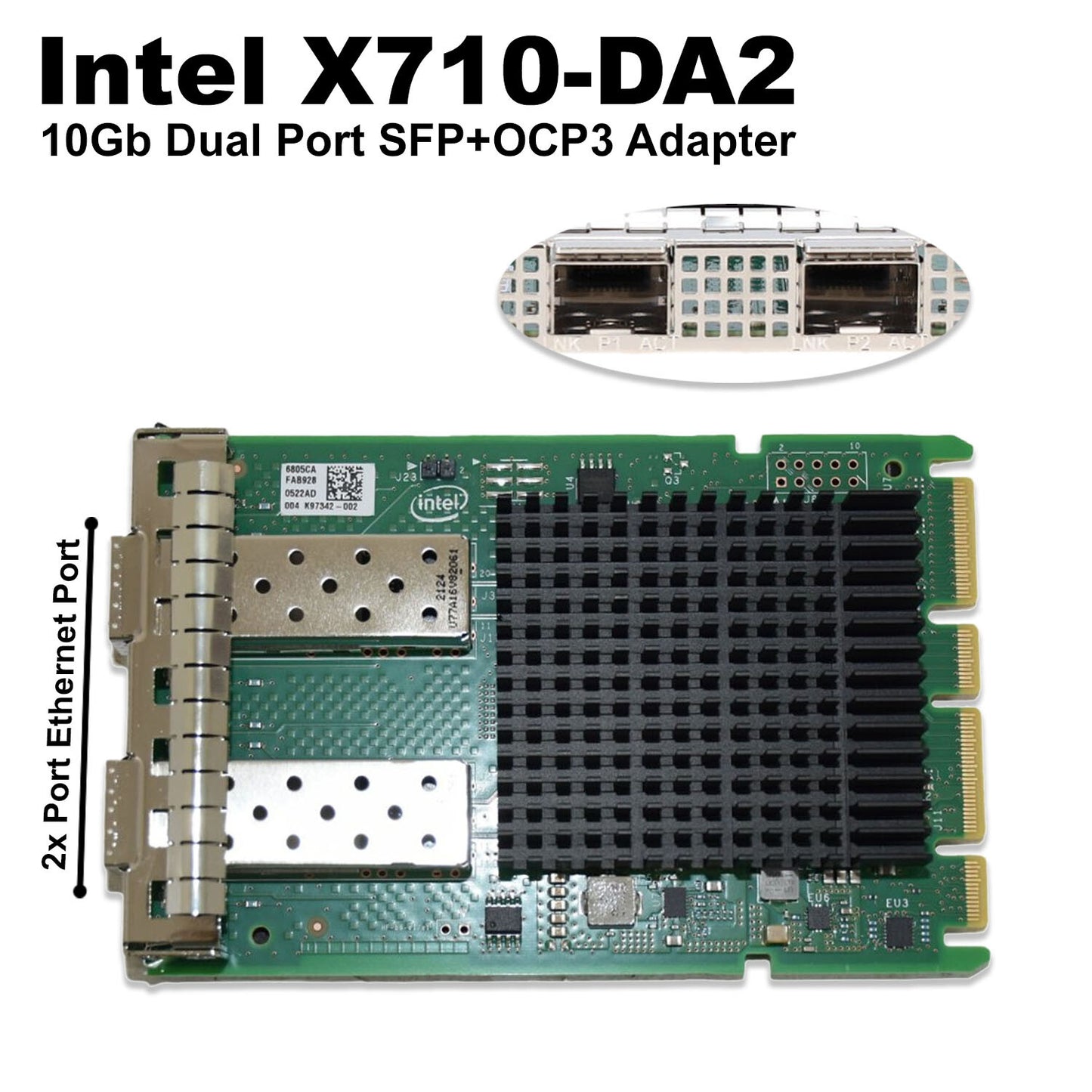 HPE Intel X710-DA2 10Gb 2-Port SFP+ OCP3 Adapter P28778-B21 P31327-001