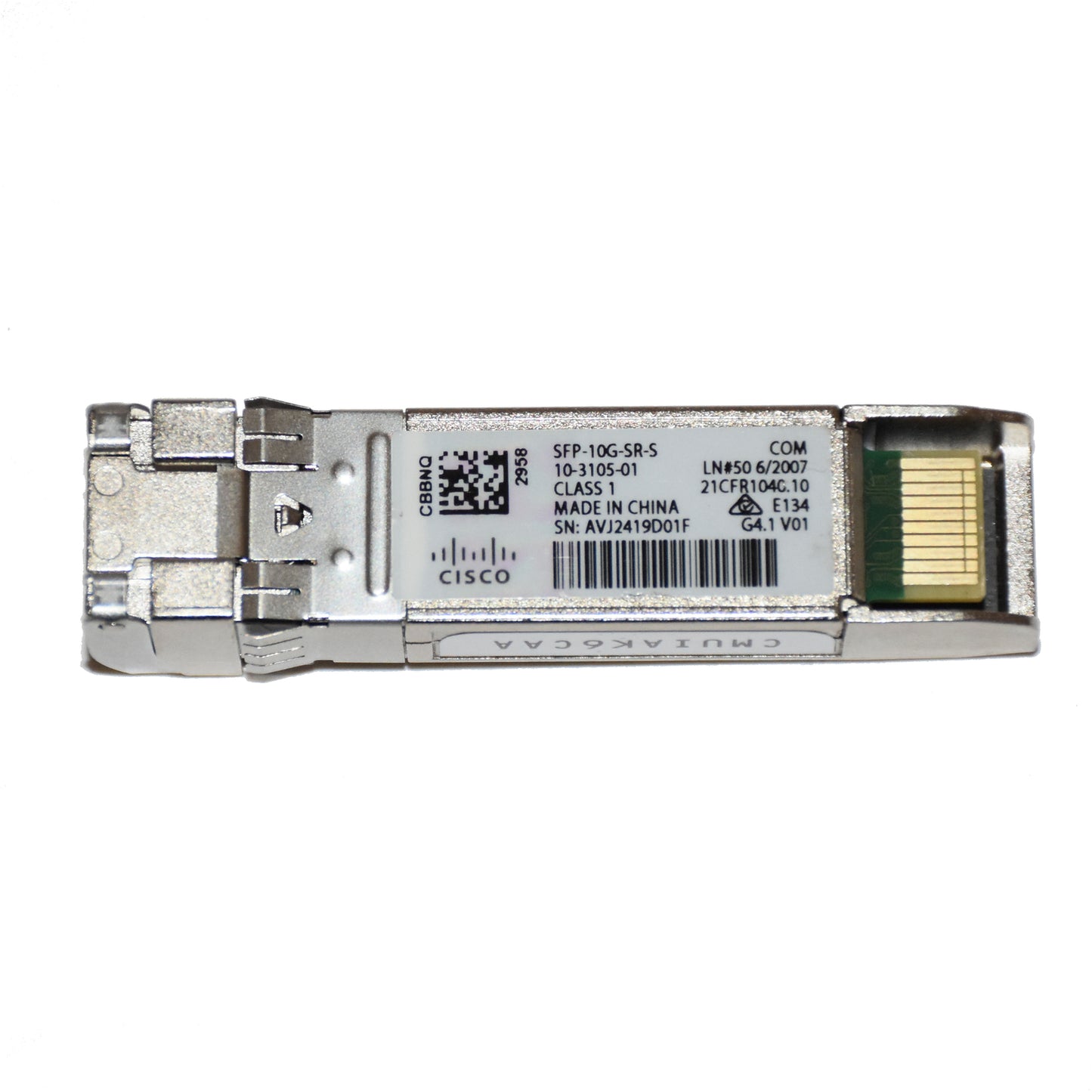 Lot of 4 Cisco SFP-10G-SR-S 10Gbps MMF 850nm SFP+ 400m Transceiver 10-3105-01