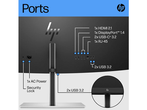 HP E45c G5 DQHD Curved Monitor 44.5" DQHD (5120 x 1440) 48-165 Hz