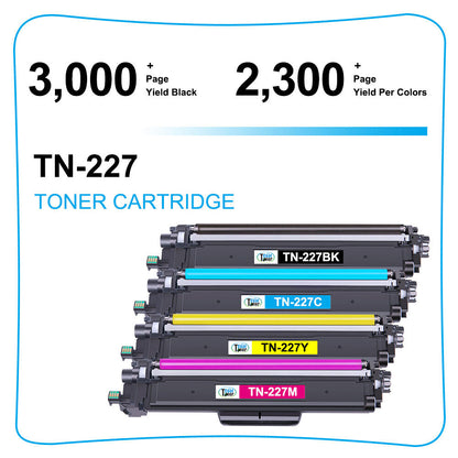 8PK TN227 Toner Cartridge compatible for Brother HL-L3270CDW HL-L3290CDW 3750CDW
