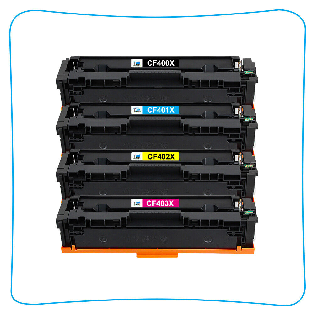 4 PACK Compatible For HP LaserJet Pro MFP M277dw M252dw Toner CF400X 201X ink