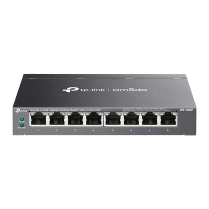 TP-Link DS108GP | Omada 8-Port 1000Mbps Gigabit Unmanaged Switch | 8* PoE+ Port