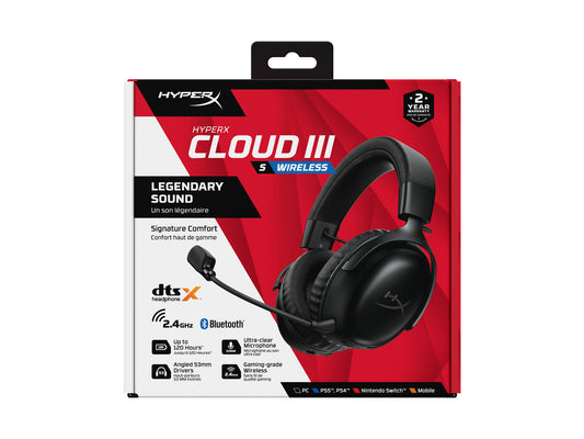 HyperX Cloud III S Wireless - Gaming Headset (Black)