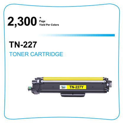 4PK TN227 Yellow Toner Compatible With Brother HL-L3210CW L3270CDW MFC-L3770CDW
