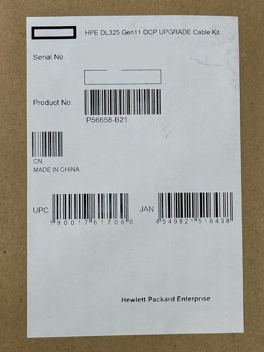 HPE DL3X5 DL325 DL345 Gen11 OCP1 Upgrade Cable Kit P56658-B21 OCP x8 to x16