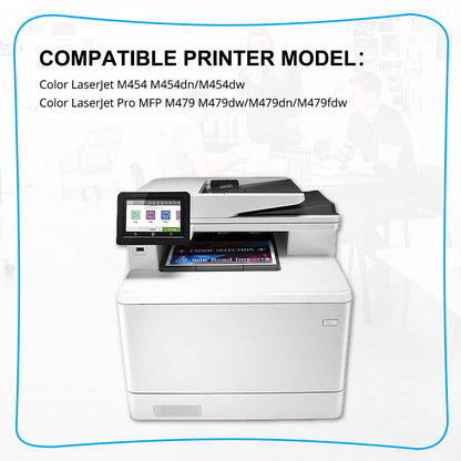 WITH CHIP 4 Toner Compatible With HP 414A W2020A Laserjet Pro MFP M479fdw M454dn