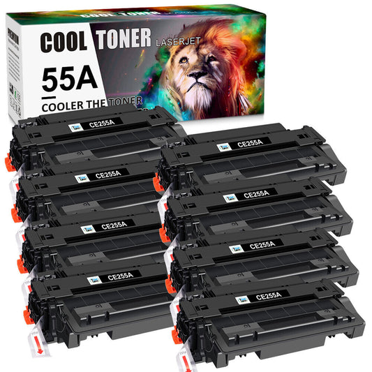8PK Black CE255A 55A Toner fit for HP LaserJet Pro P3011 P3015X MFP M521DN M525F
