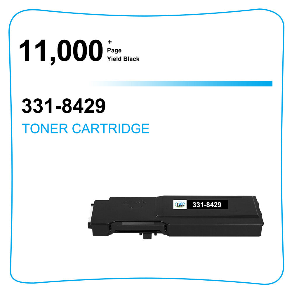 2 PACK C3760 Toner Cartridge Black for Dell C3760dn C3760n C3760dnf C3765dnf MF