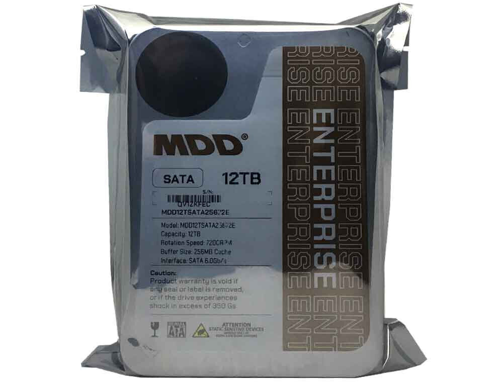MDD 12TB 256MB Cache 7200RPM SATA 6.0Gb/s 3.5in Enterprise, NAS, CCTV Hard Drive