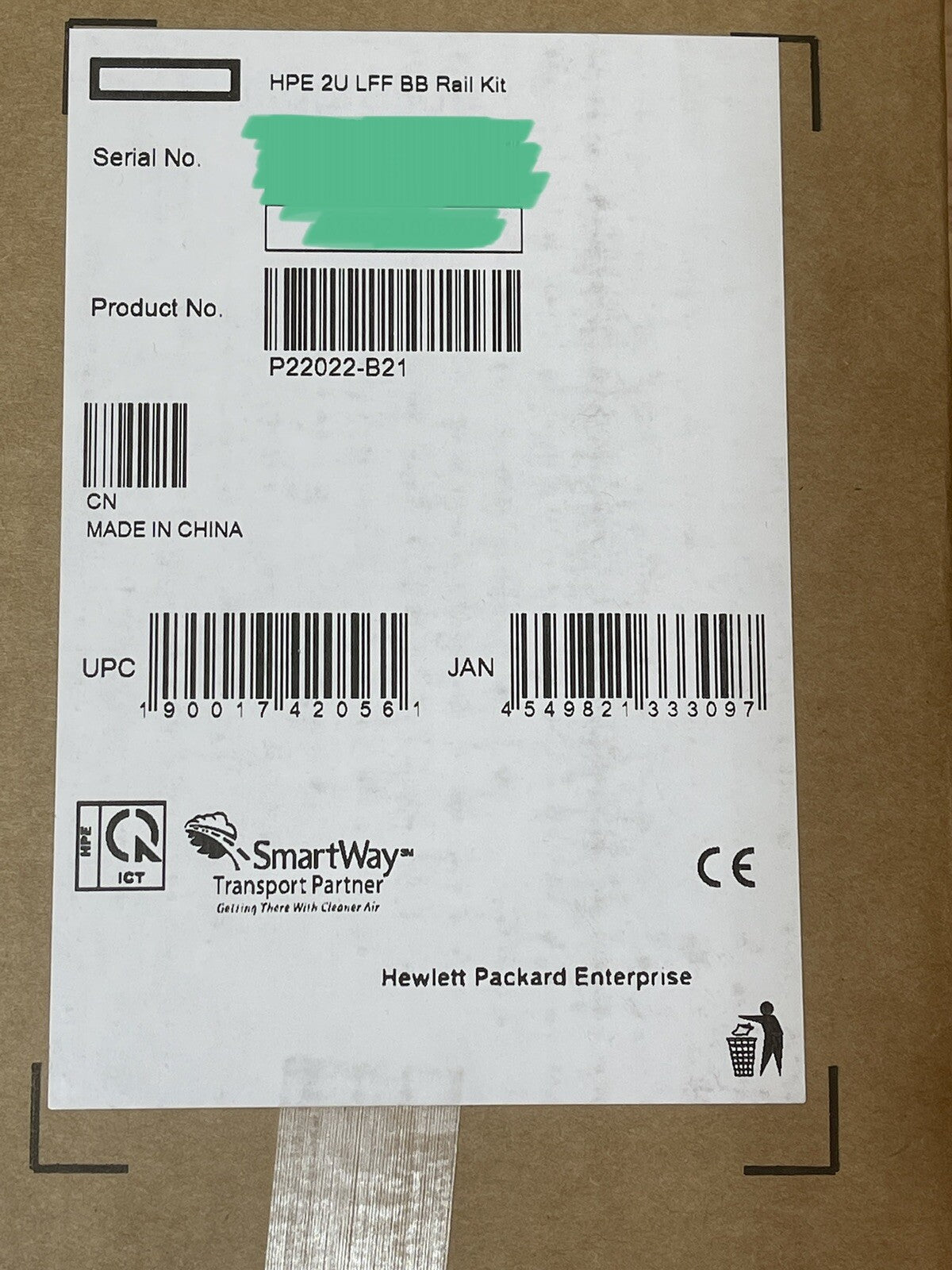 HPE DL38X DL345 DL380 DL385 Gen10+Plus 2U LFF Ball Bearing Rail Kit P22022-B21