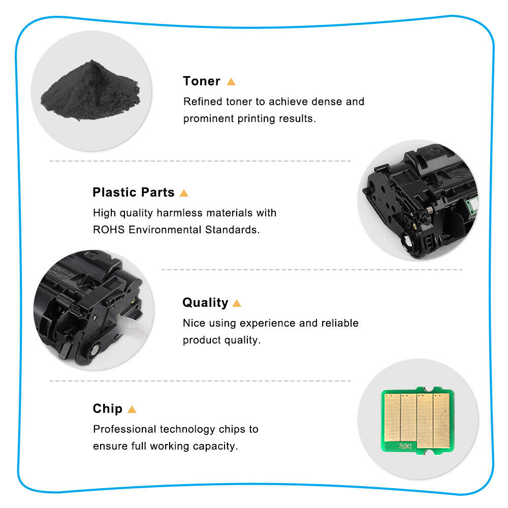 10PK Black 49A Toner Q5949A Compatible for HP LaserJet 3390 3392 Printer