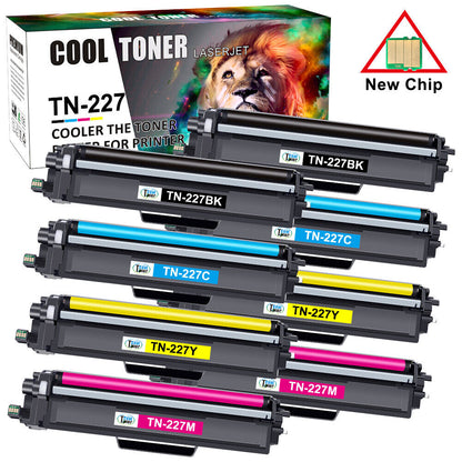 8PK TN227 Toner Cartridge compatible for Brother HL-L3270CDW HL-L3290CDW 3750CDW