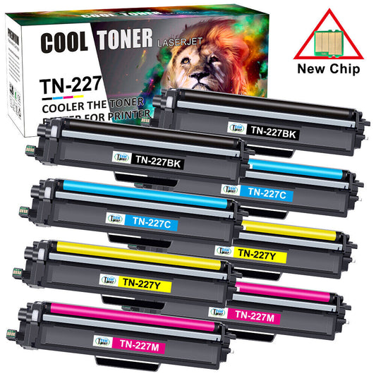 8PK TN227 Toner Cartridge compatible for Brother HL-L3270CDW HL-L3290CDW 3750CDW