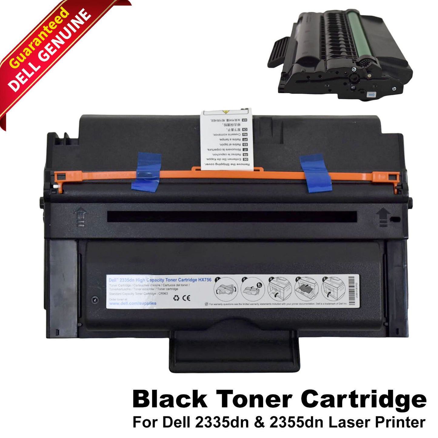 Dell 2335dn 2355dn Toner Cartridge High Yield HX756 - 6000 Pages Black