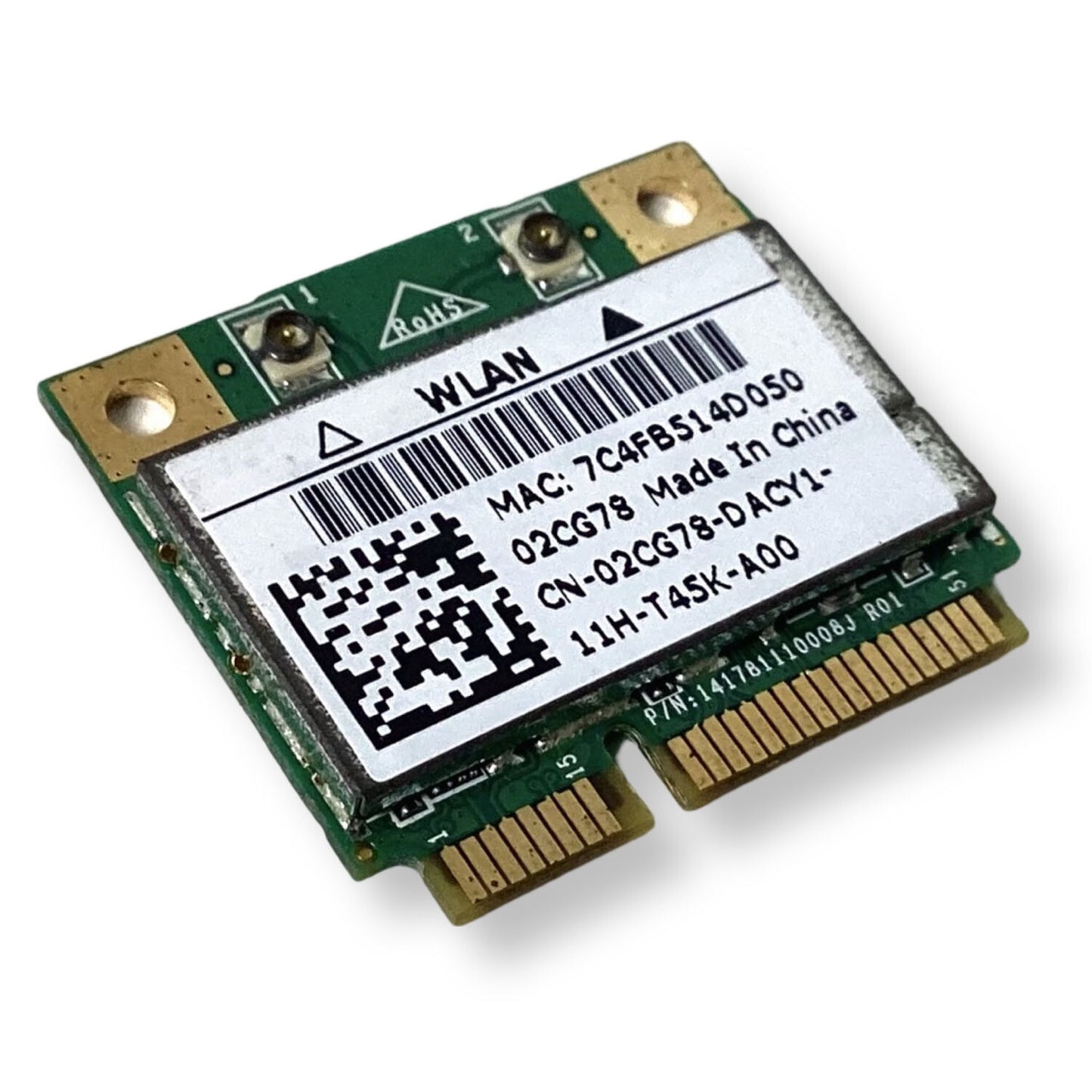 Lot x 4 Dell Inspiron N5050 Wireless Half-Height Mini-PCI Express Card 2CG78