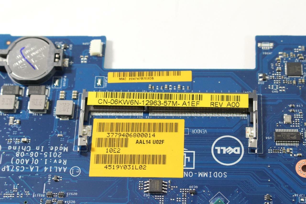 OEM Dell Inspiron 15 Laptop Motherboard w/ Intel Celeron N3050 1.6Ghz CPU 6KW6N