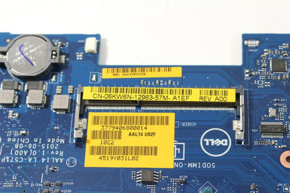 OEM Dell Inspiron 15 Laptop Motherboard w/ Intel Celeron N3050 1.6Ghz CPU 6KW6N