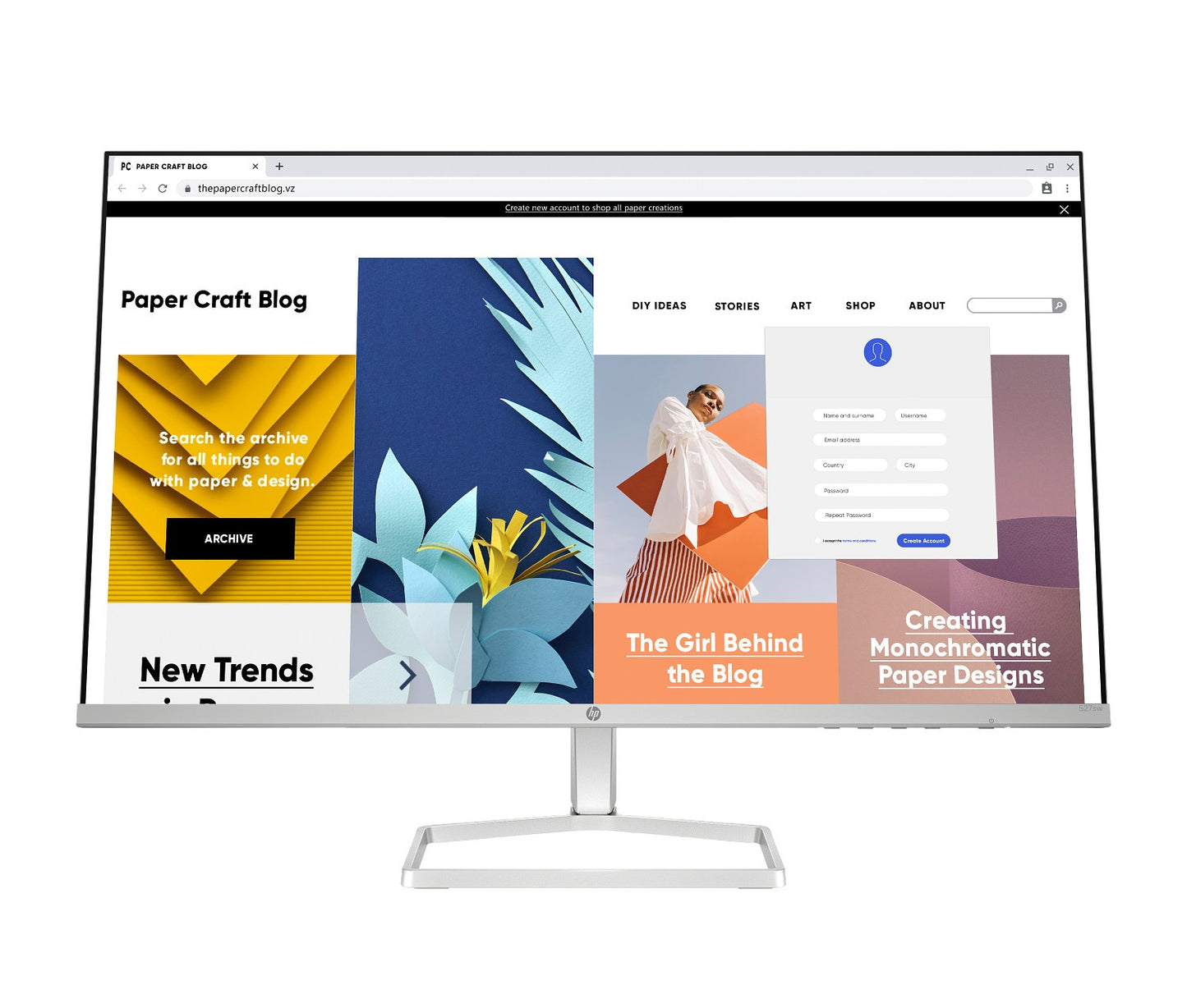 HP Series 5 27 inch FHD White Monitor - 527sw 27" FHD (1920 x 1080) 48-100 Hz