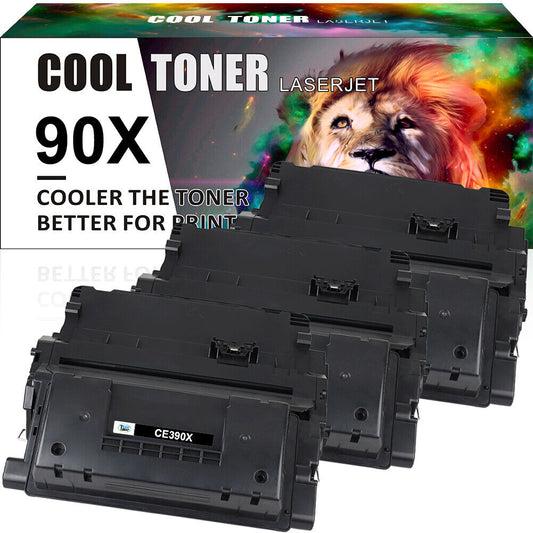 3PK CE390X 90X Black Toner Compatible with HP M4555 MFP 600 M602 M603 Printer