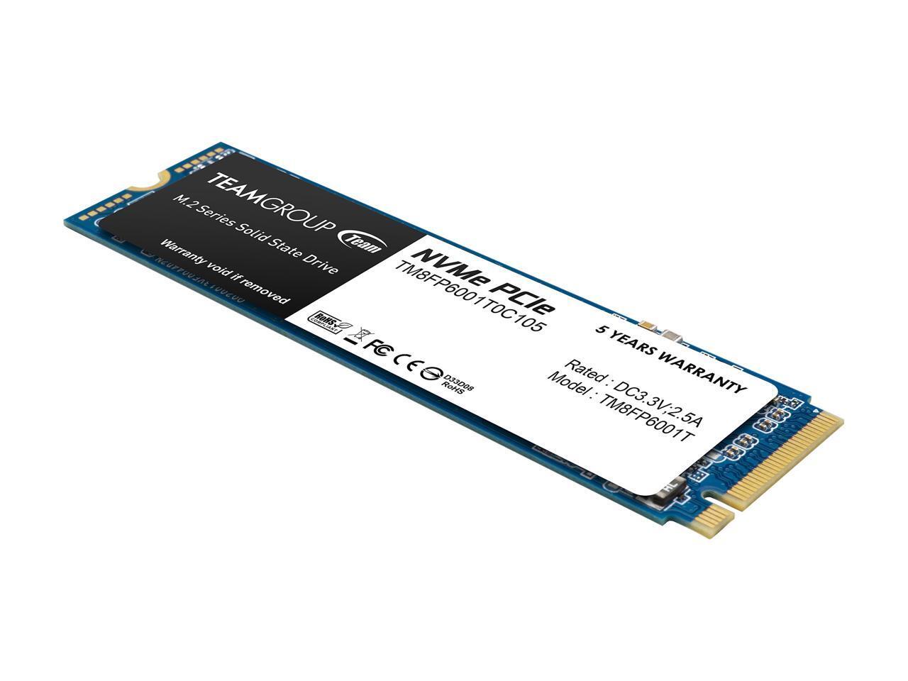Team Group MP33 M.2 2280 1TB PCIe 3.0 x4 with NVMe 1.3 3D NAND Internal Solid S