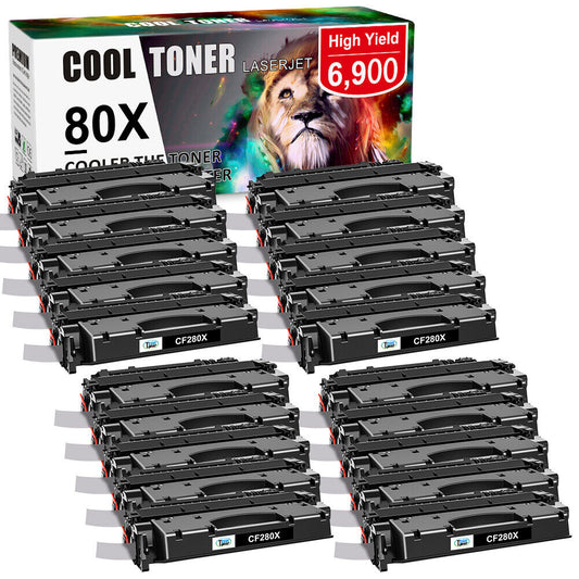 20PK High Yield CF280X 80X Toner Compatible for HP LaserJet Pro 400 M401d M401n