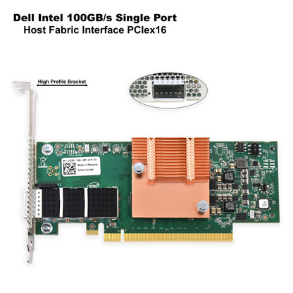 Dell Omni-Path 100 Single-Port 100GbE QSFP28 PCIe x16 Host Fabric Adapter 1VCRR