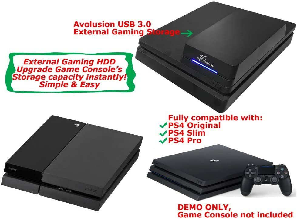 Avolusion HDDGear Pro 8TB 7200RPM 64MB USB 3.0 External Gaming PS4 Hard Drive