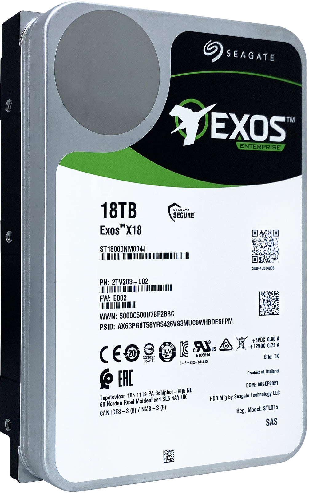 Seagate Exos X18 18TB SAS 12Gb/s 3.5" Enterprise HDD - ST18000NM004J - 20 Pack (NOT FOR HOME PC)