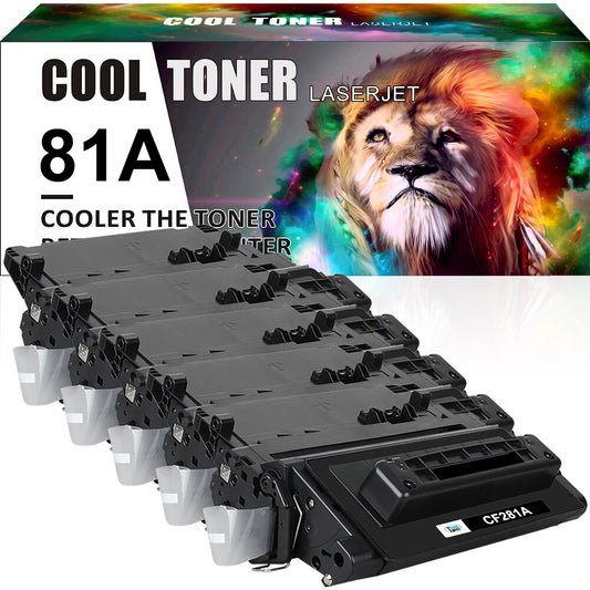 5 Pack CF281A 81A Toner Compatible with HP LaserJet M604N M604DN M606DN MFP M630
