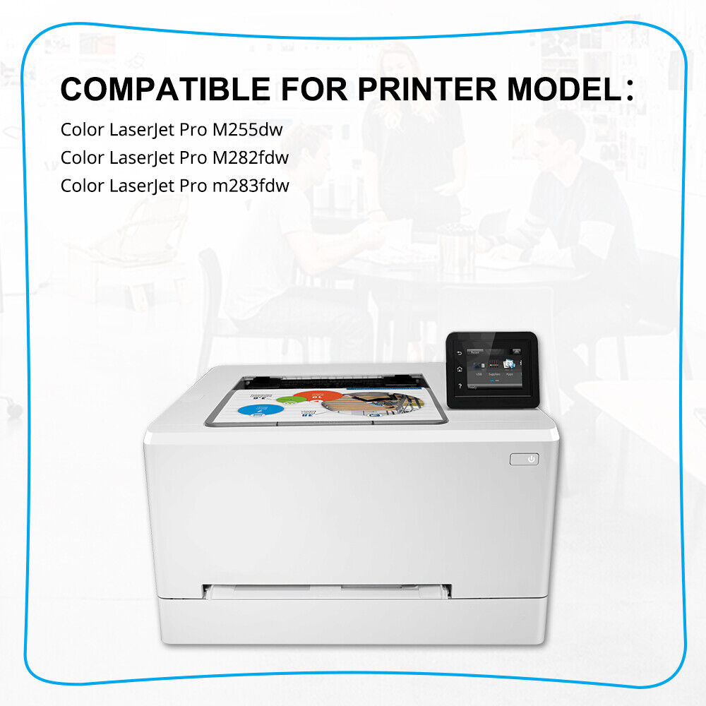 6PK Toner Compatible With HP 206A W2110A LaserJet Pro M255dw MFP M283fdw No Chip