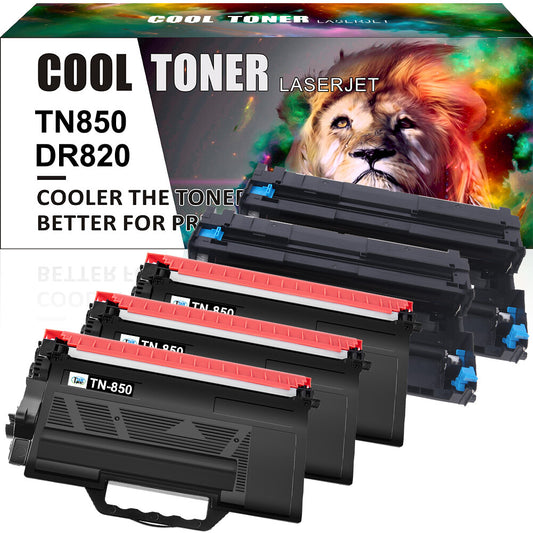 3PK TN850 Toner + 2PK DR820 Drum Unit for Brother MFC-L5850DW HL L6200DW L6400DW
