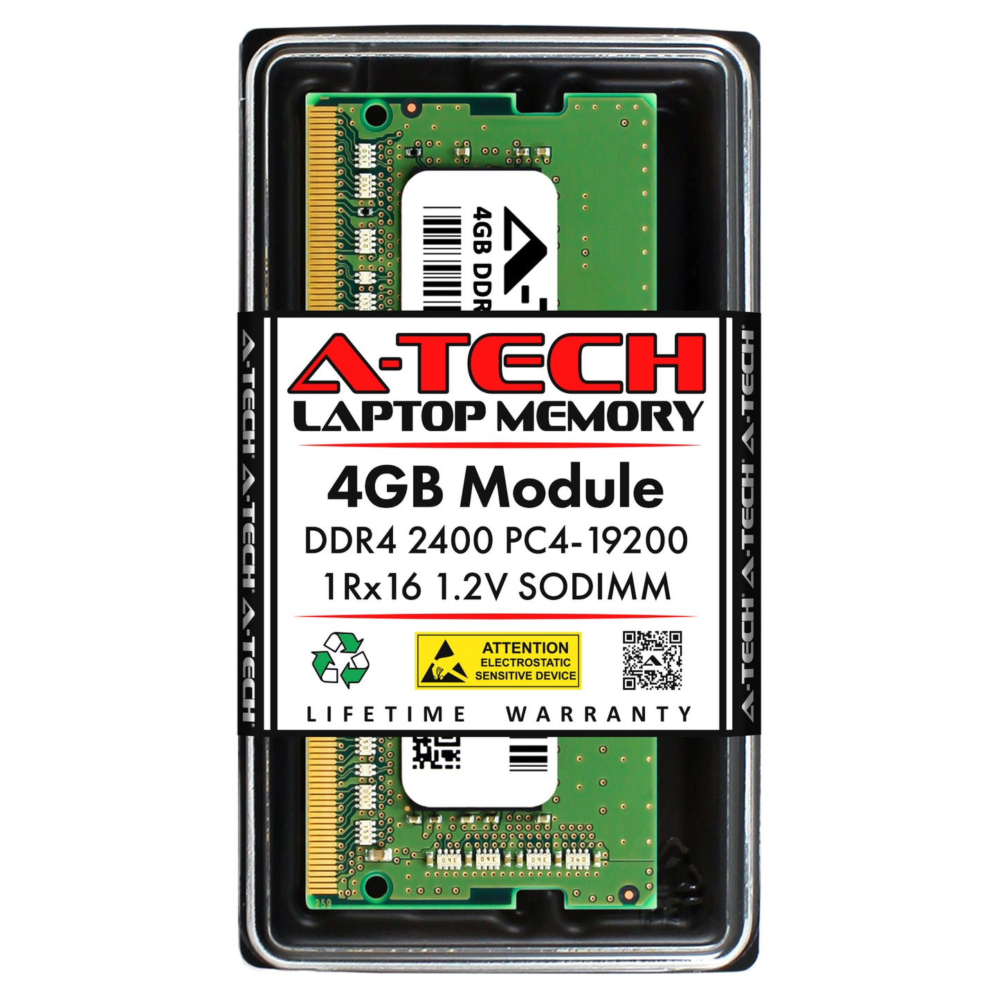 4GB DDR4-2400 SODIMM Micron MTA4ATF5126HZ-2G3B1 Equivalent Laptop Memory RAM