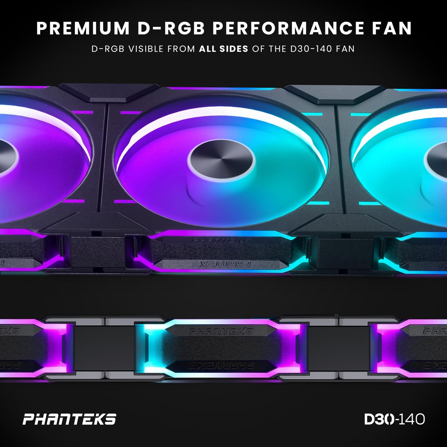 Phanteks PH-F140D30R_DRGB_PWM_BK01 CASE FAN PHANTEKS PH-F140D30R_DRGB_PWM_BK01 R
